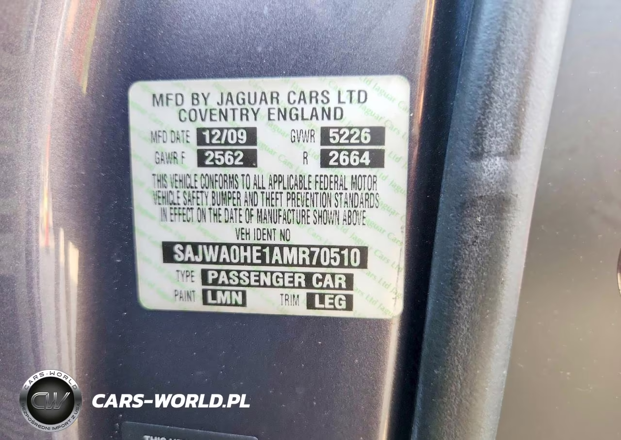 2010 Jaguar Xf Supercharged VIN:SAJWA0HE1AMR70510 - 12