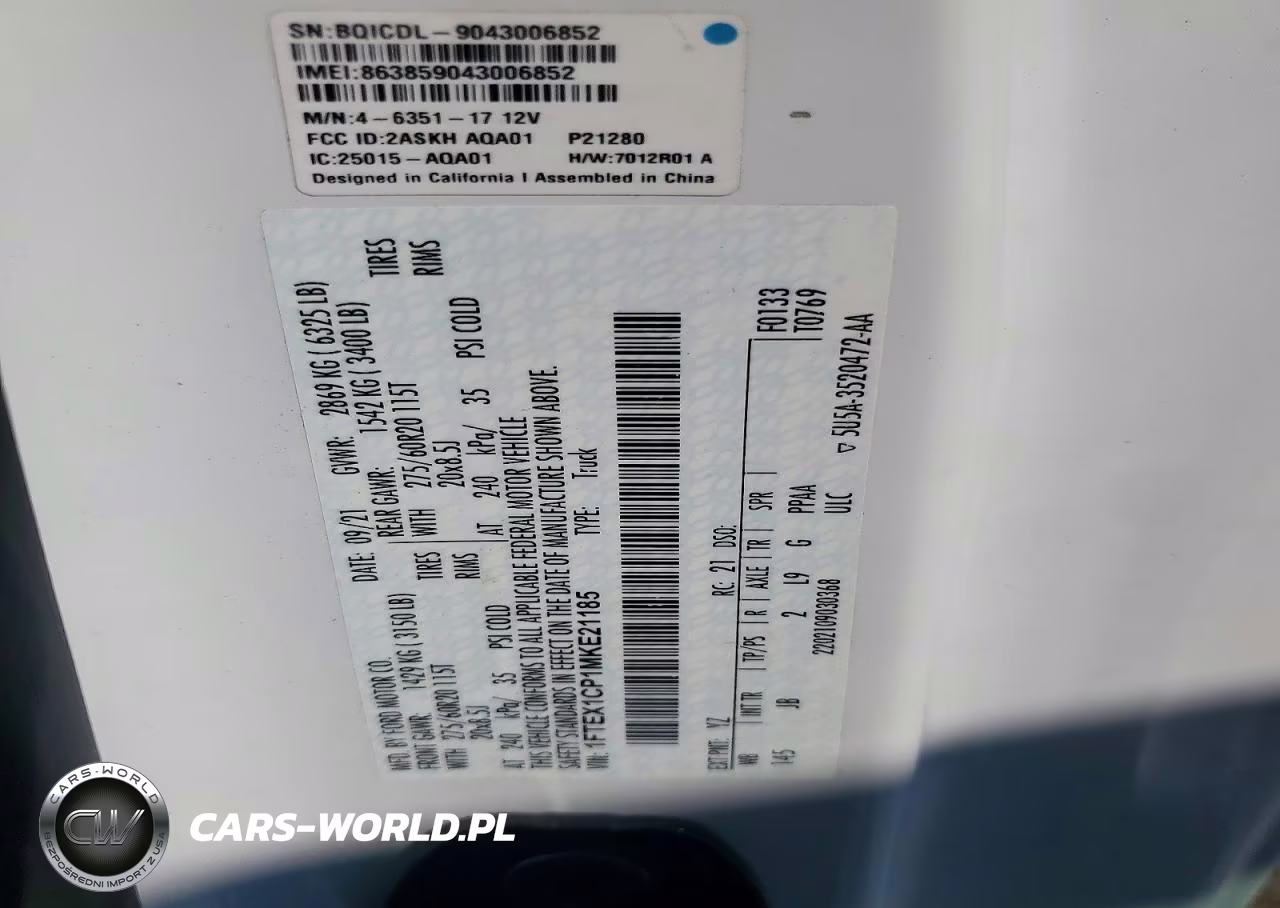 2021 Ford F150 Super Cab VIN:1FTEX1CP1MKE21185 - 12