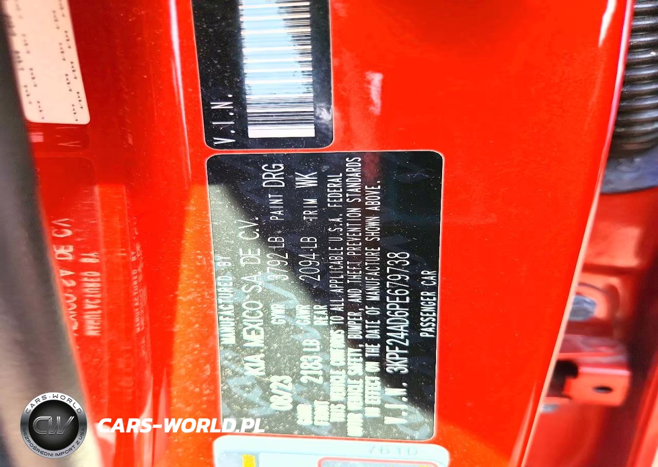 2023 Kia Forte Lxs VIN:3KPF24AD6PE679738 - 12