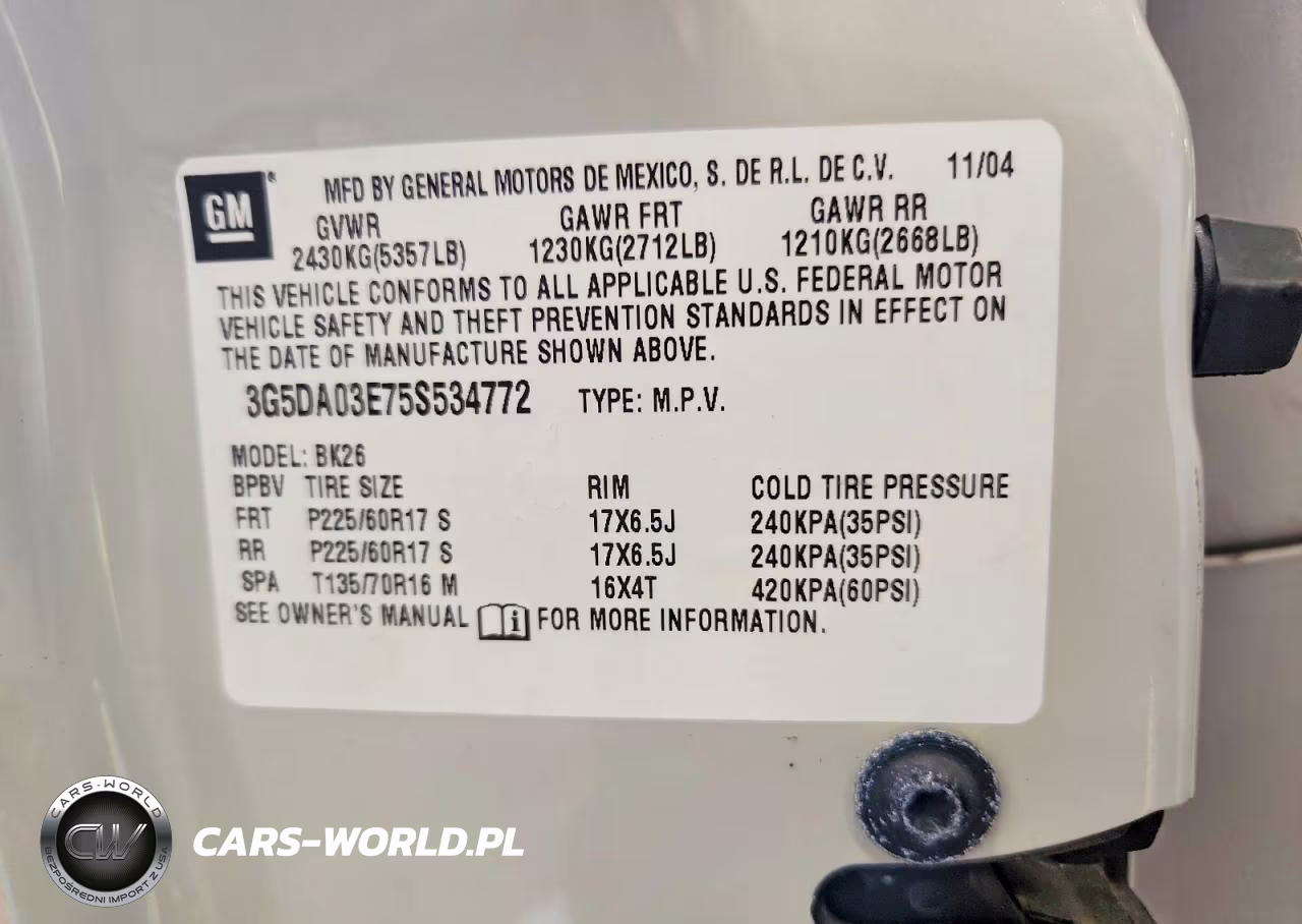 2005 Buick Rendezvous Cx VIN:3G5DA03E75S534772 - 14