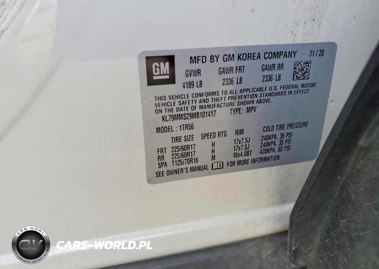 2021 Chevrolet Trailblazer Ls VIN:KL79MMS29MB101417 - 13