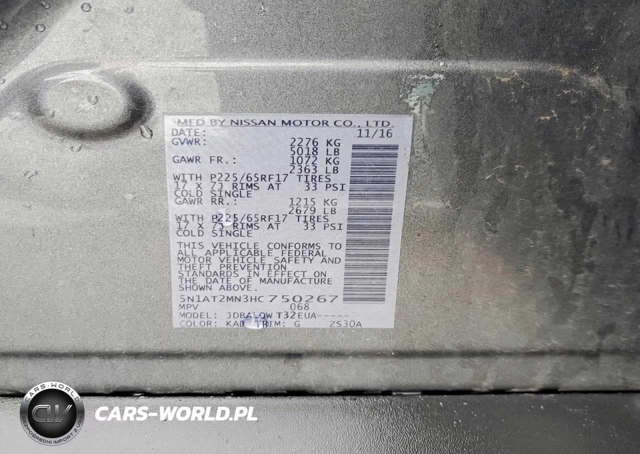 2017 Nissan Rogue Sv VIN:5N1AT2MN3HC750267 - 13