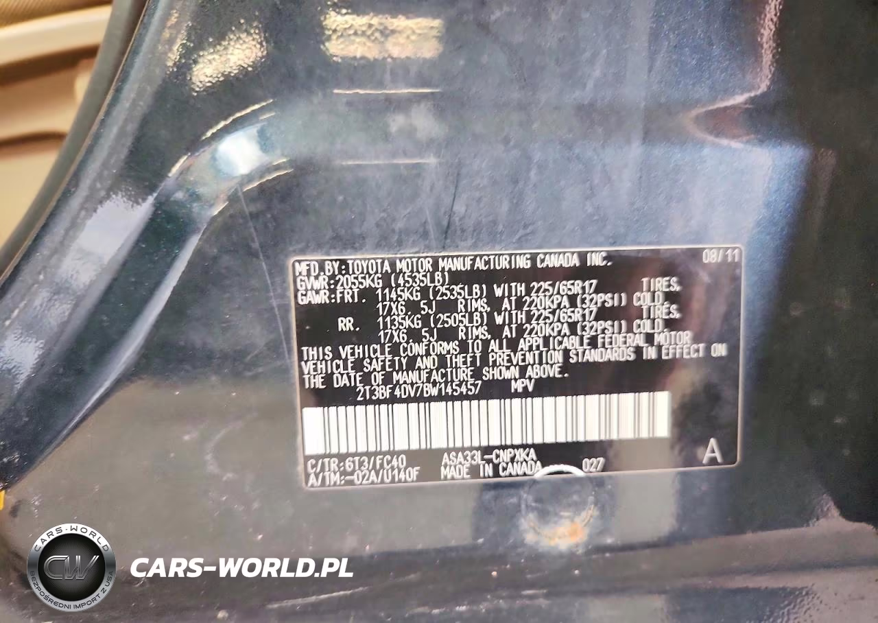 2011 Toyota Rav4 Base VIN:2T3BF4DV7BW145457 - 13