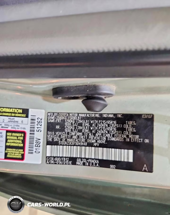 2007 Toyota Sienna Ce 8-Passenger VIN:5TDZK23C97S049448 - 13