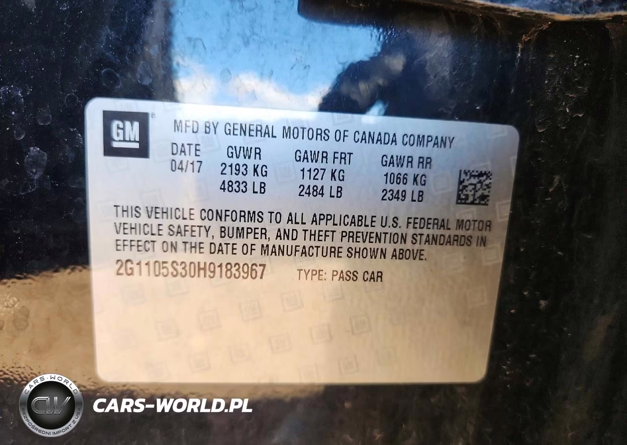 2017 Chevrolet Impala Lt VIN:2G1105S30H9183967 - 12