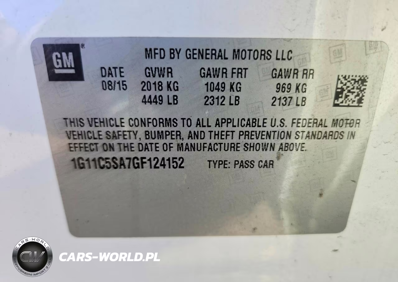 2016 Chevrolet Malibu Limited Lt VIN:1G11C5SA7GF124152 - 12