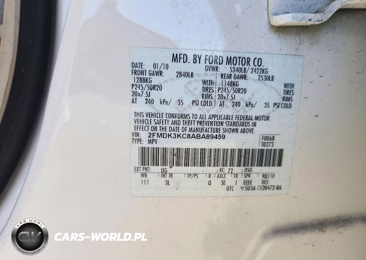2010 Ford Edge Limited VIN:2FMDK3KC8ABA89459 - 13