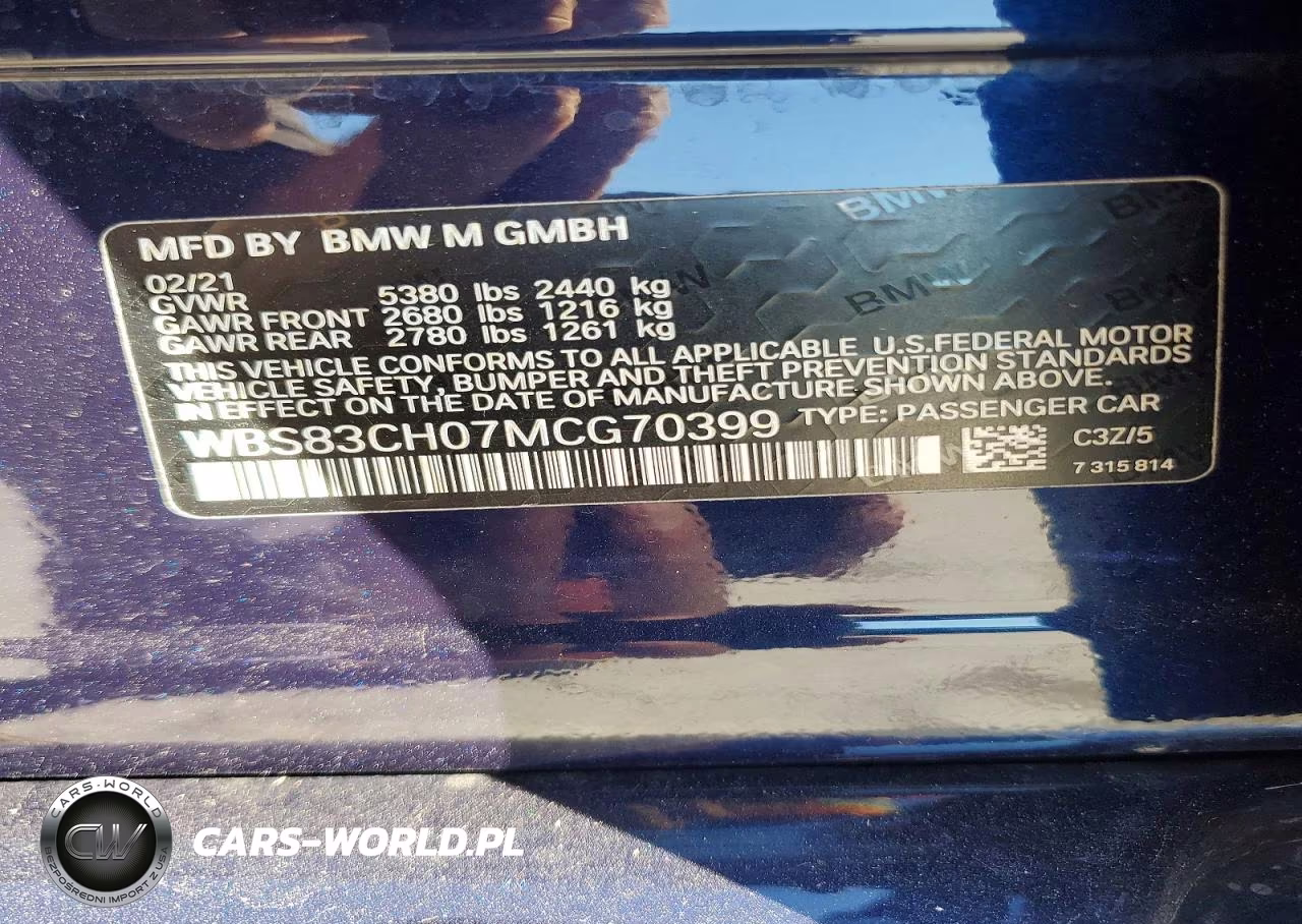 2021 BMW M5 M5 Competition VIN:WBS83CH07MCG70399 - 12