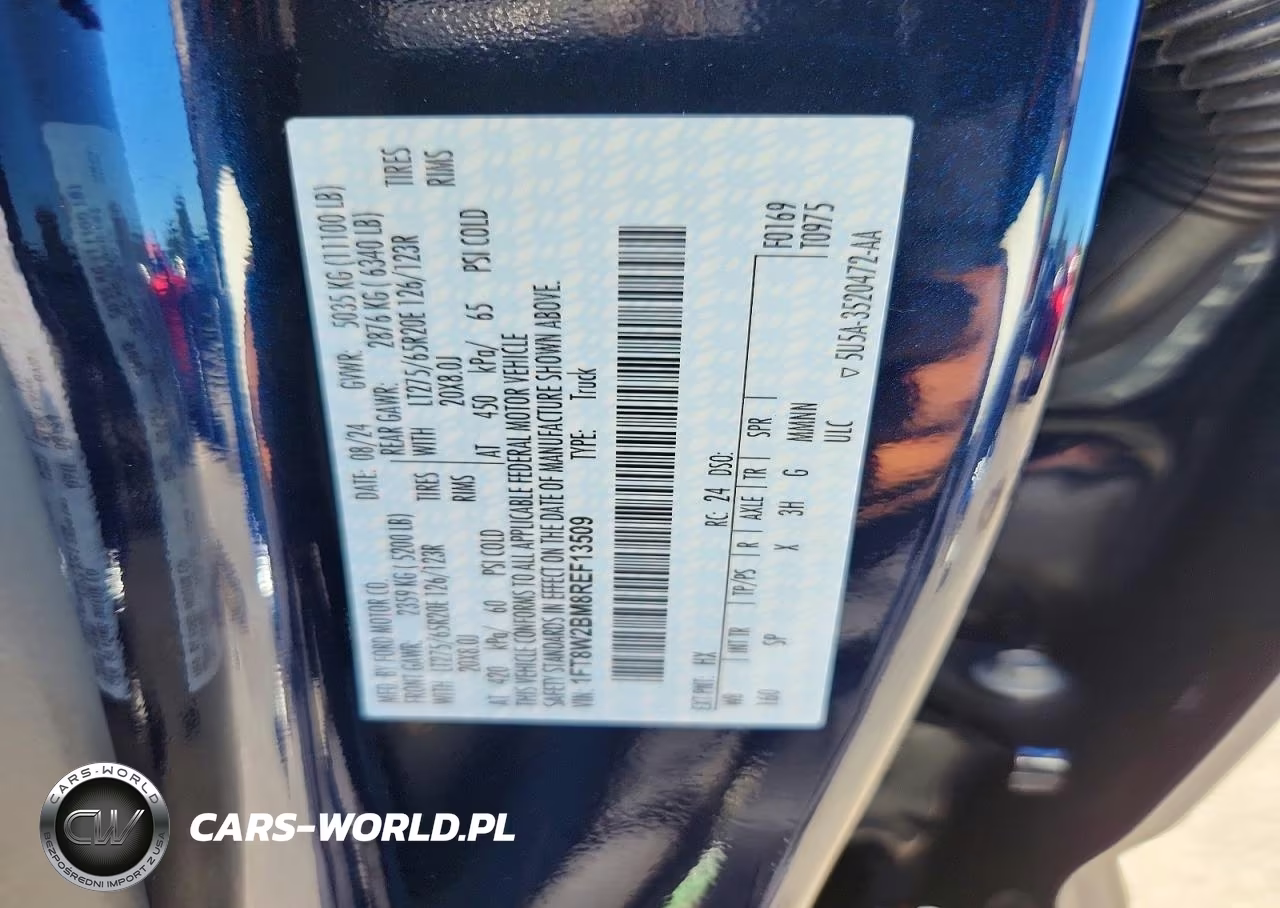 2024 Ford F250 Super Duty VIN:1FT8W2BM8REF13509 - 12