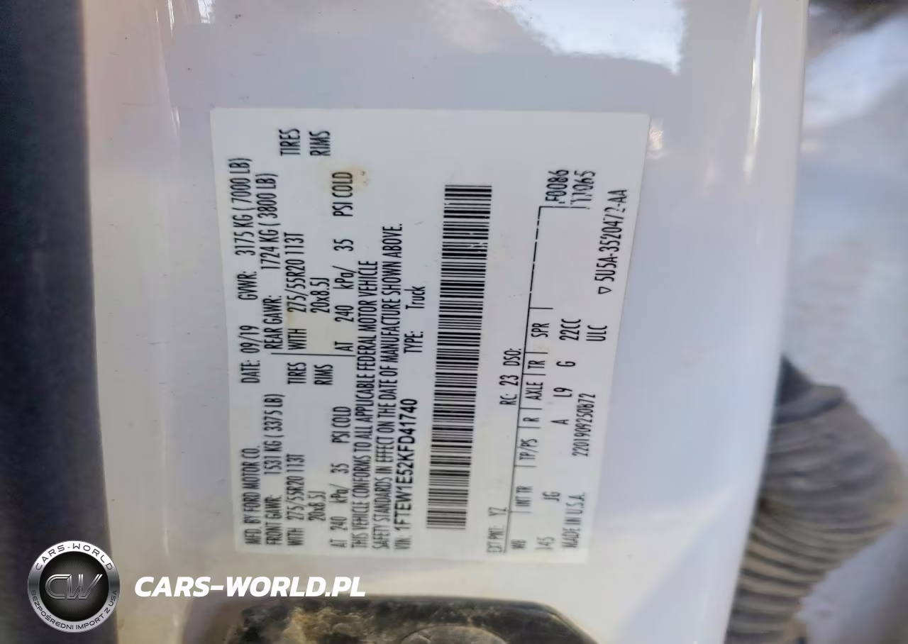 2019 Ford F150 Supercrew VIN:1FTEW1E52KFD41740 - 13