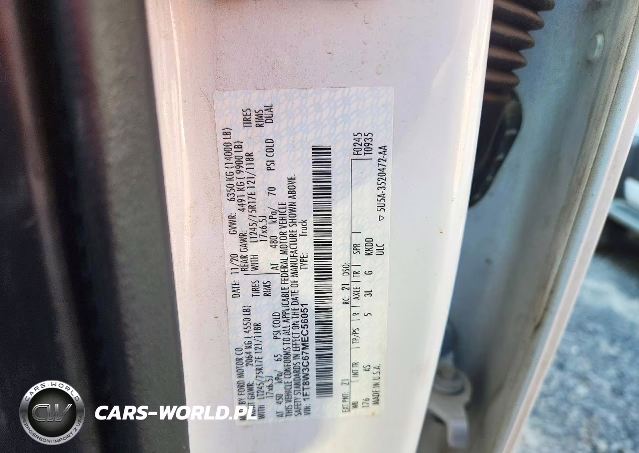2021 Ford F350 Super Duty VIN:1FT8W3C67MEC56051 - 12
