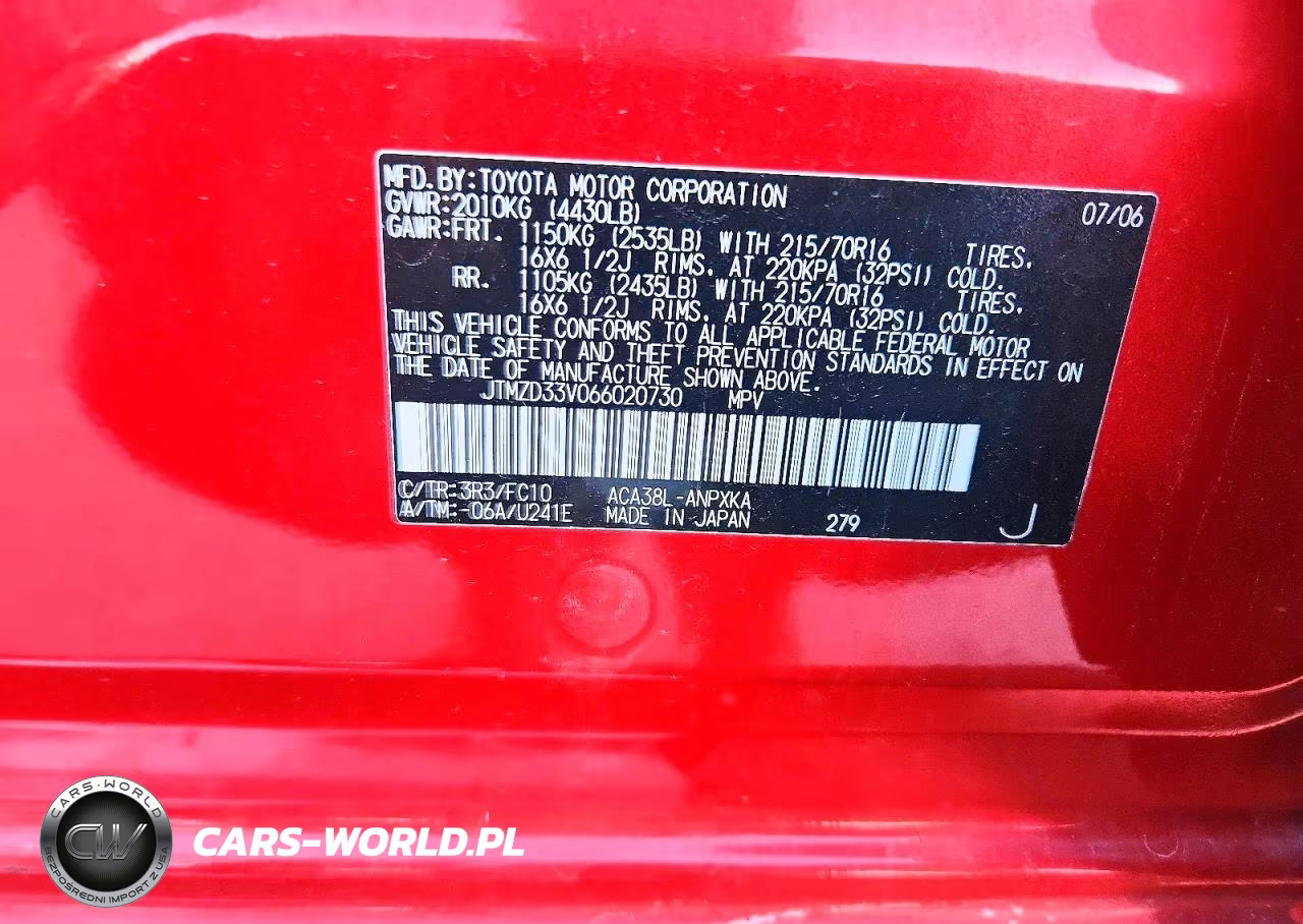 2006 Toyota Rav4 Base VIN:JTMZD33V066020730 - 13