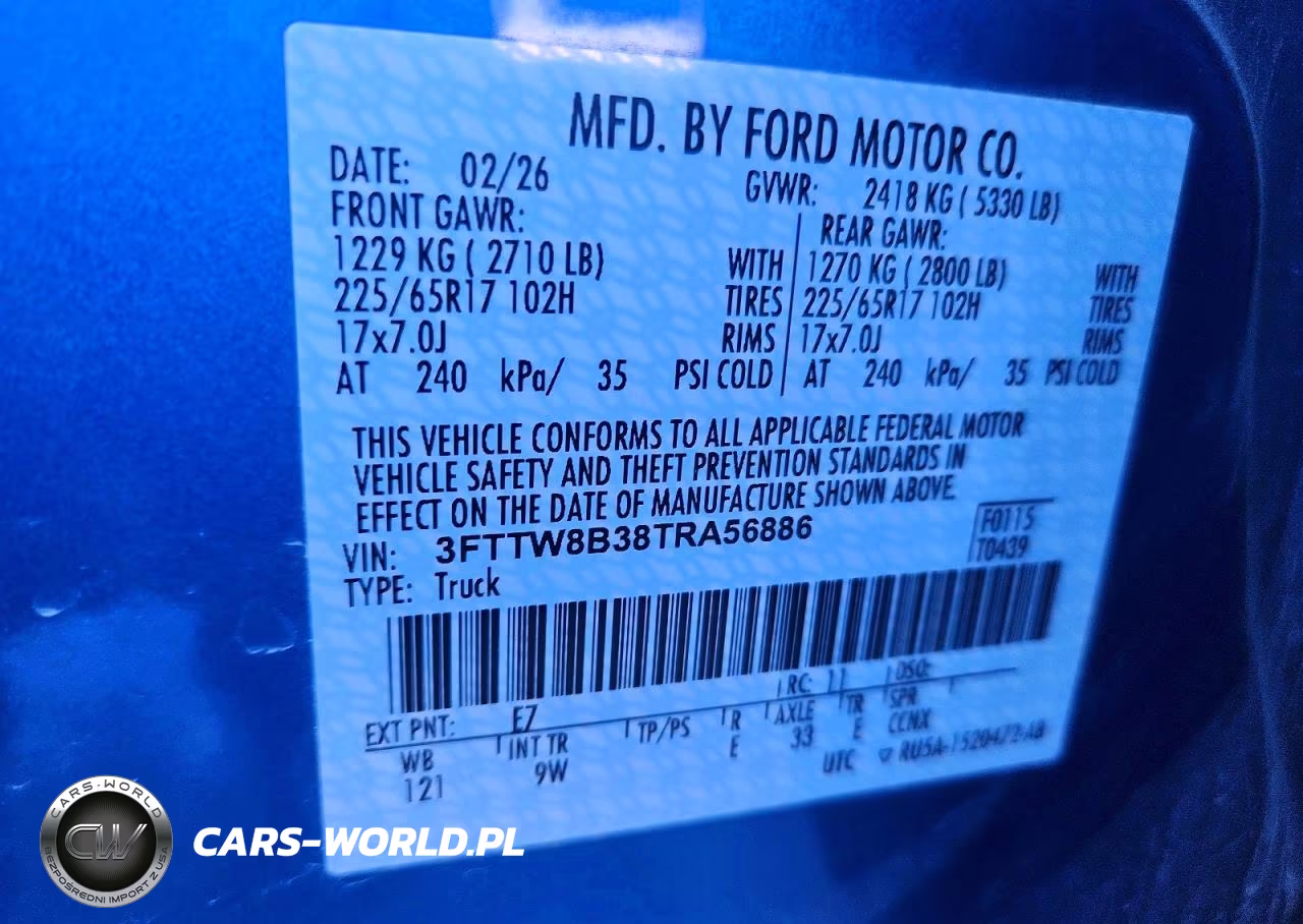 2026 Ford Maverick Xl VIN:3FTTW8B38TRA56886 - 12