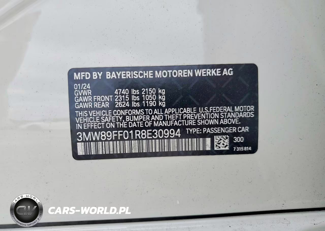 2024 BMW 330Xi VIN:3MW89FF01R8E30994 - 12