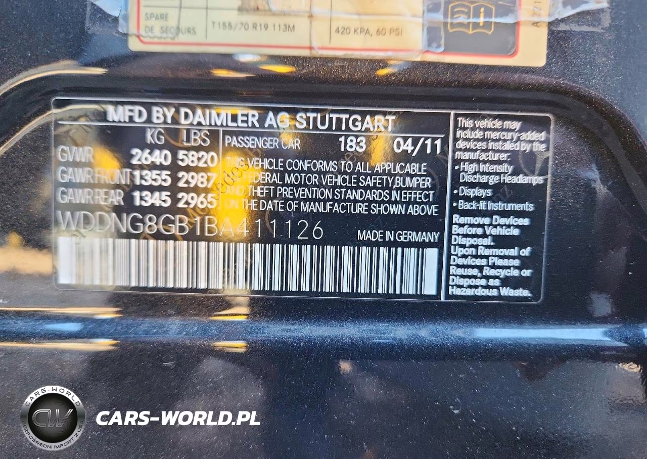 2011 Mercedes-Benz S 550 4Matic VIN:WDDNG8GB1BA411126 - 13