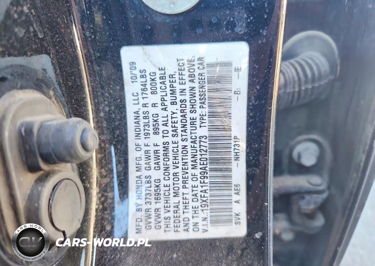 2010 Honda Civic Exl VIN:19XFA1F99AE012773 - 13