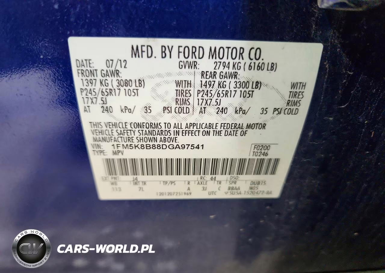2013 Ford Explorer VIN:1FM5K8B88DGA97541 - 14