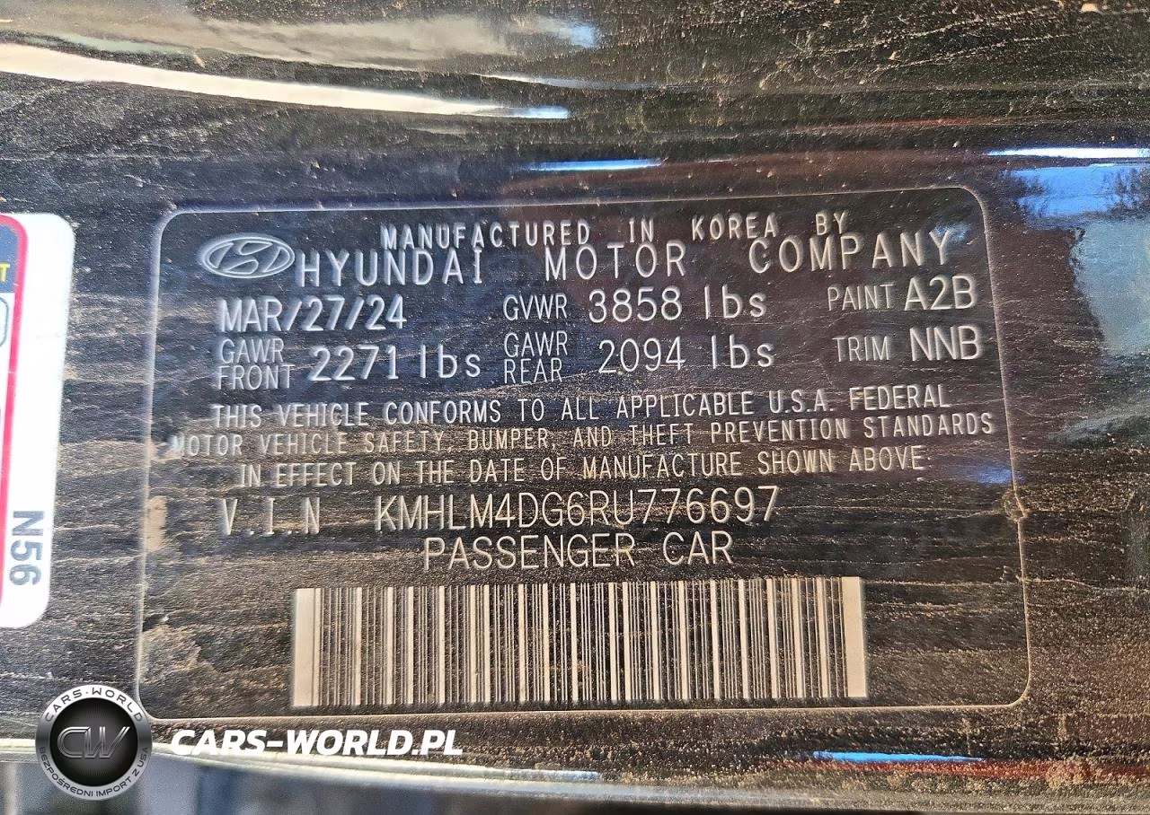 2024 Hyundai Elantra Sel VIN:KMHLM4DG6RU776697 - 12