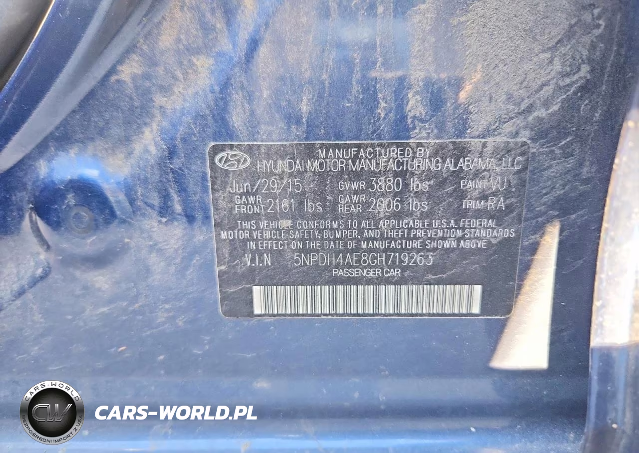 2016 Hyundai Elantra Se VIN:5NPDH4AE8GH719263 - 12