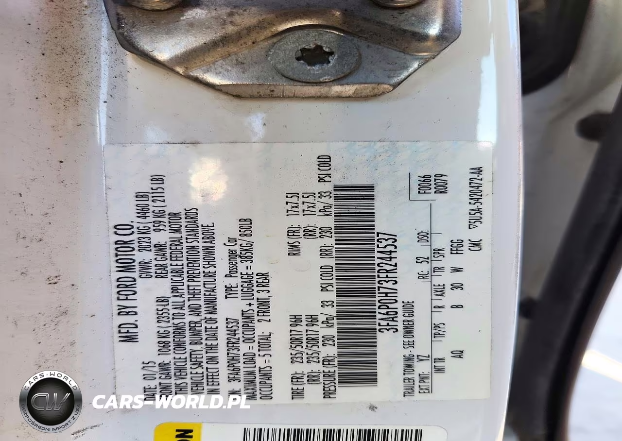 2015 Ford Fusion Se VIN:3FA6P0H73FR244537 - 12