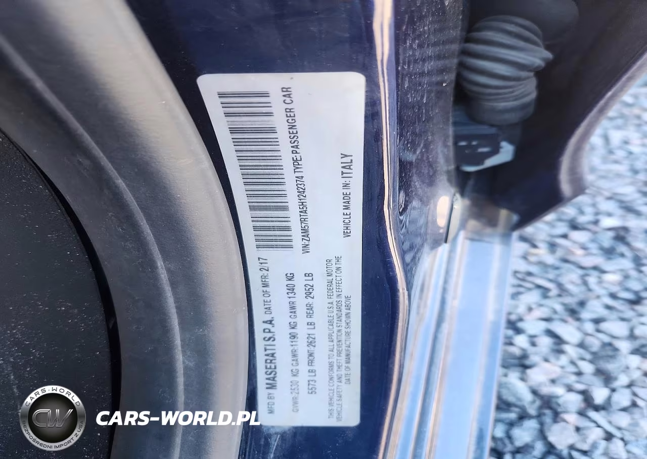 2017 Maserati Ghibli S VIN:ZAM57RTA5H1242374 - 12