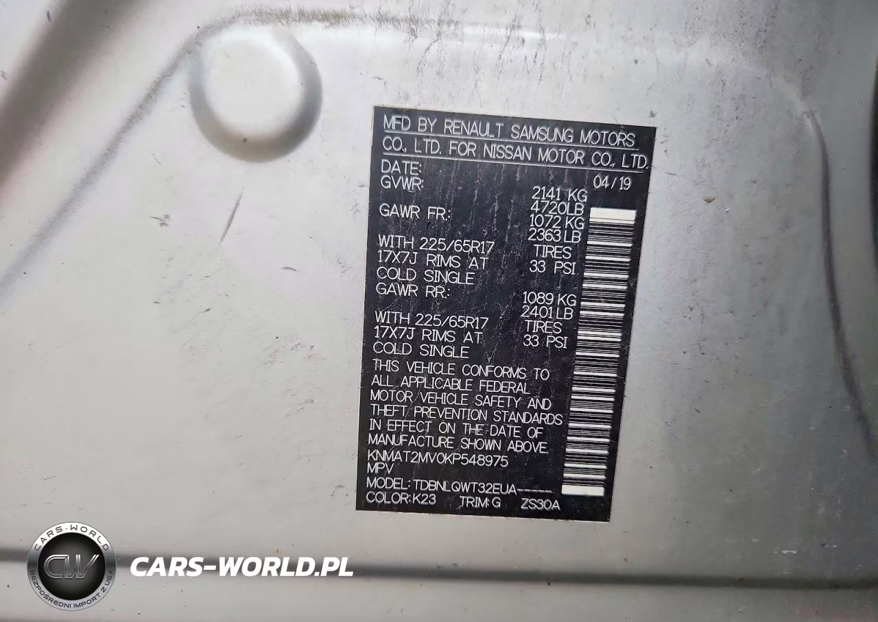 2019 Nissan Rogue Sv VIN:KNMAT2MV0KP548975 - 13