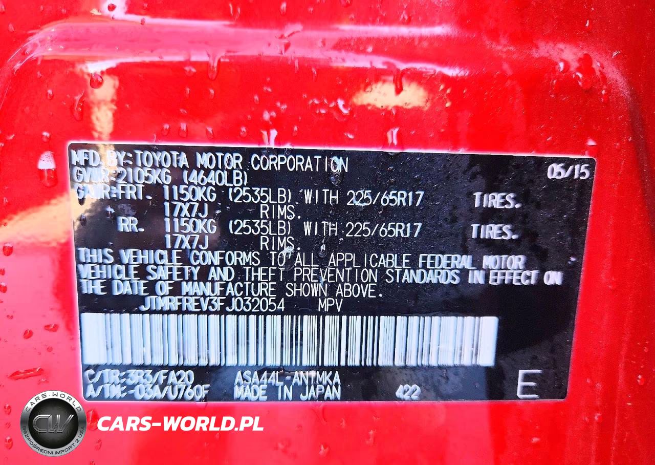 2015 Toyota Rav4 Xle VIN:JTMRFREV3FJ032054 - 13
