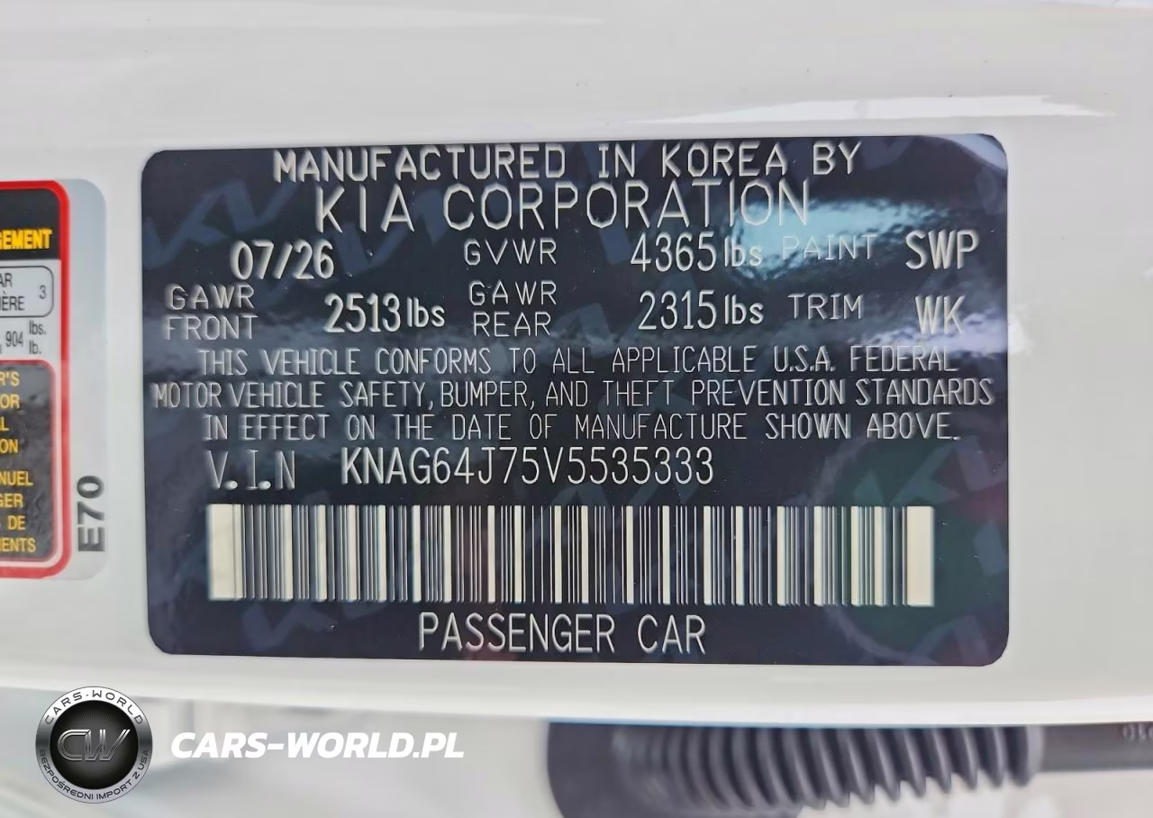2027 Kia K5 Gt Line VIN:KNAG64J75V5535333 - 12