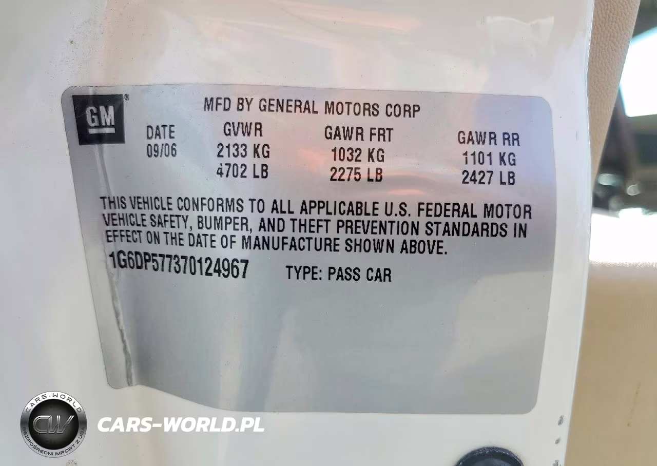 2007 Cadillac Cts Hi Feature V6 VIN:1G6DP577370124967 - 12