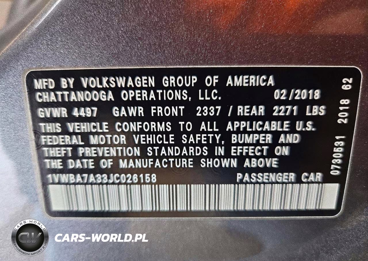 2018 Volkswagen Passat Se VIN:1VWBA7A33JC026158 - 12
