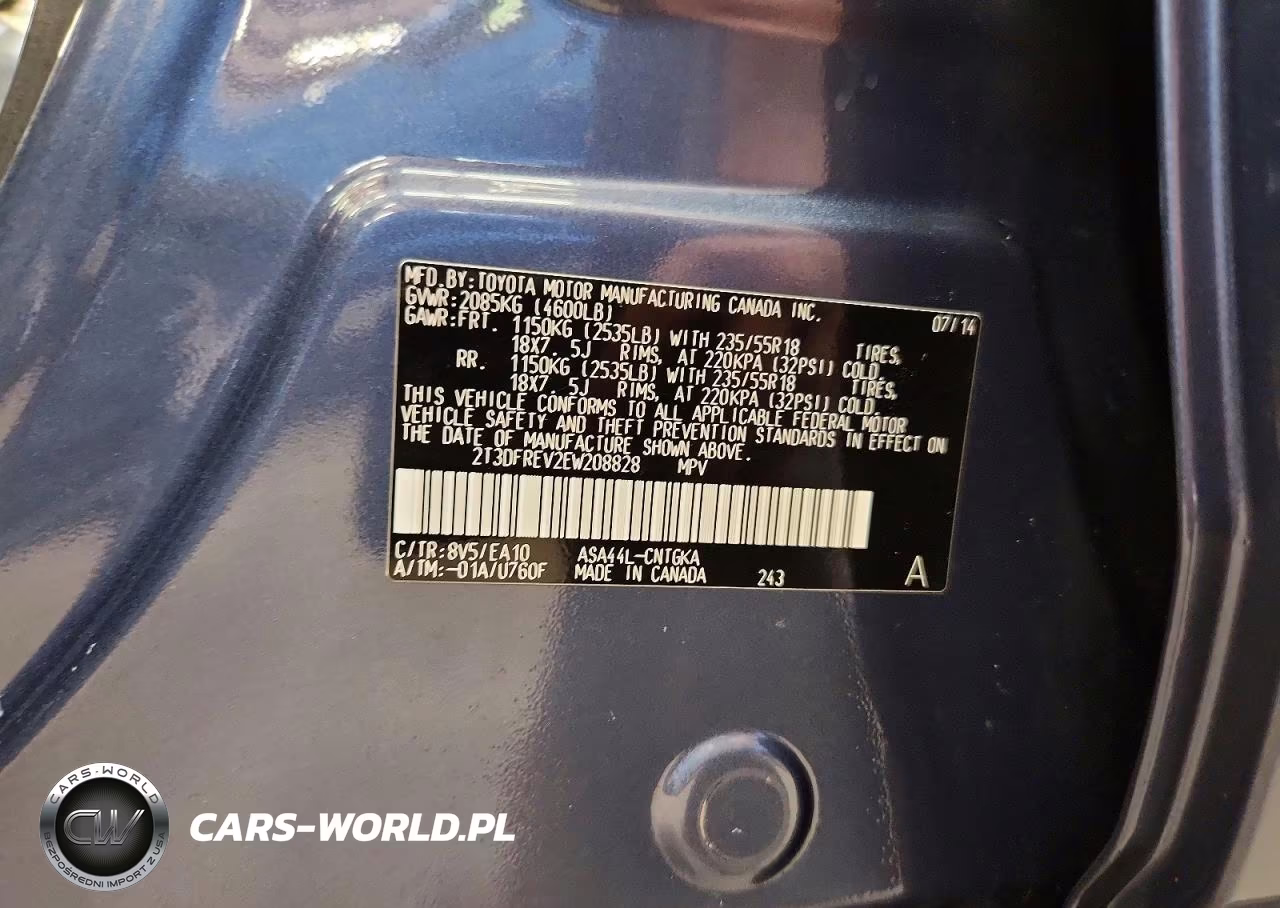 2014 Toyota Rav4 Limited VIN:2T3DFREV2EW208828 - 13