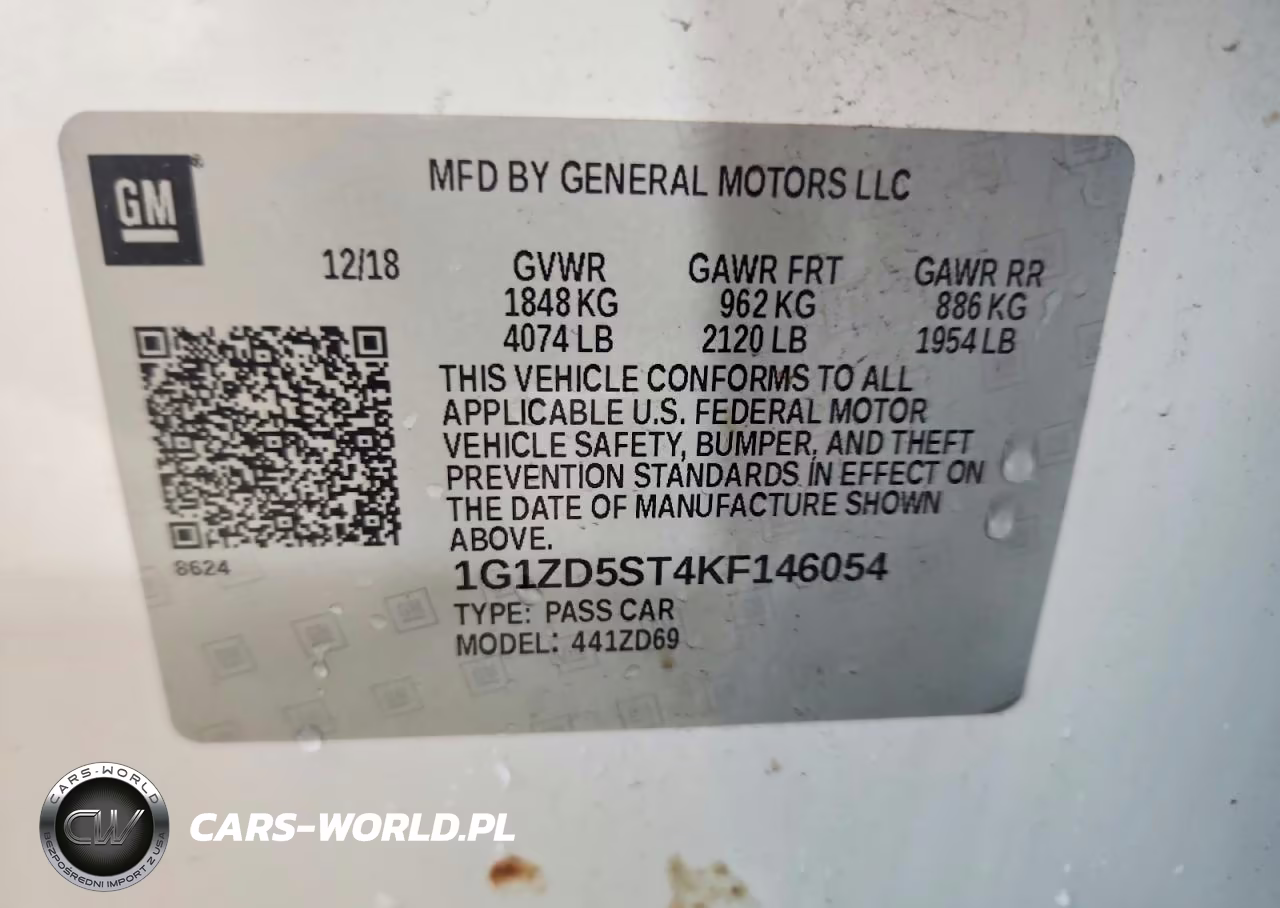 2019 Chevrolet Malibu Lt VIN:1G1ZD5ST4KF146054 - 12