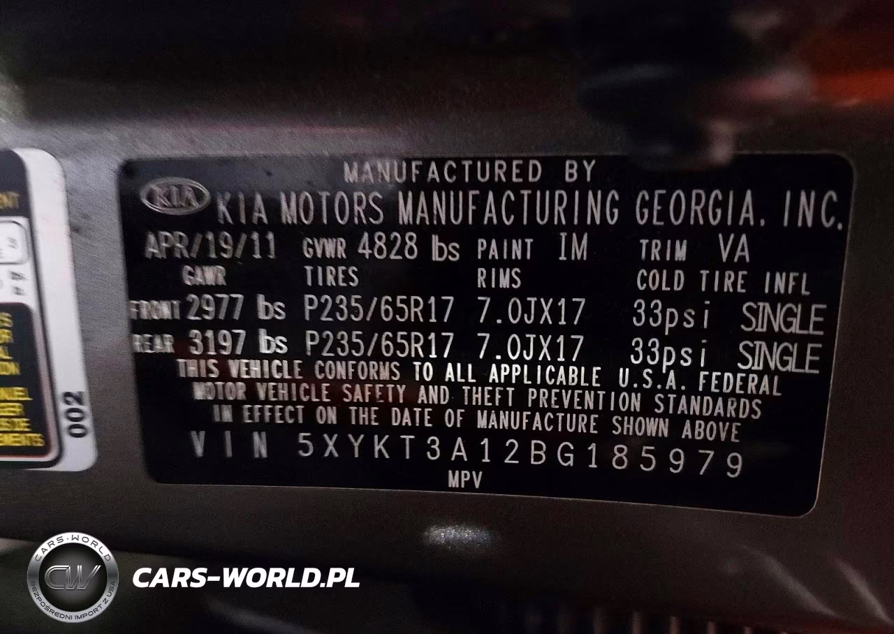 2011 Kia Sorento Lx VIN:5XYKT3A12BG185979 - 13