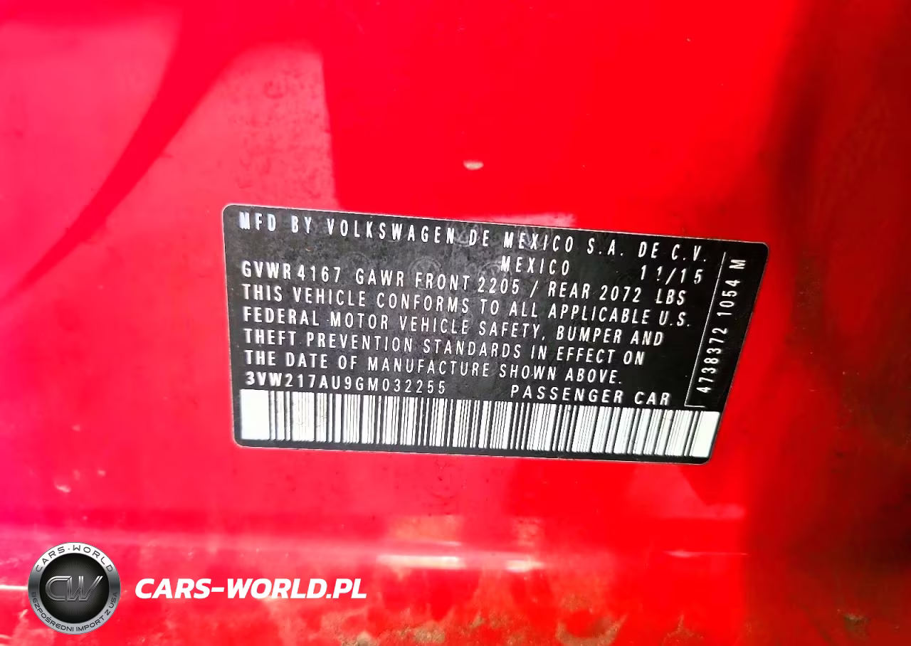 2016 Volkswagen Golf VIN:3VW217AU9GM032255 - 12