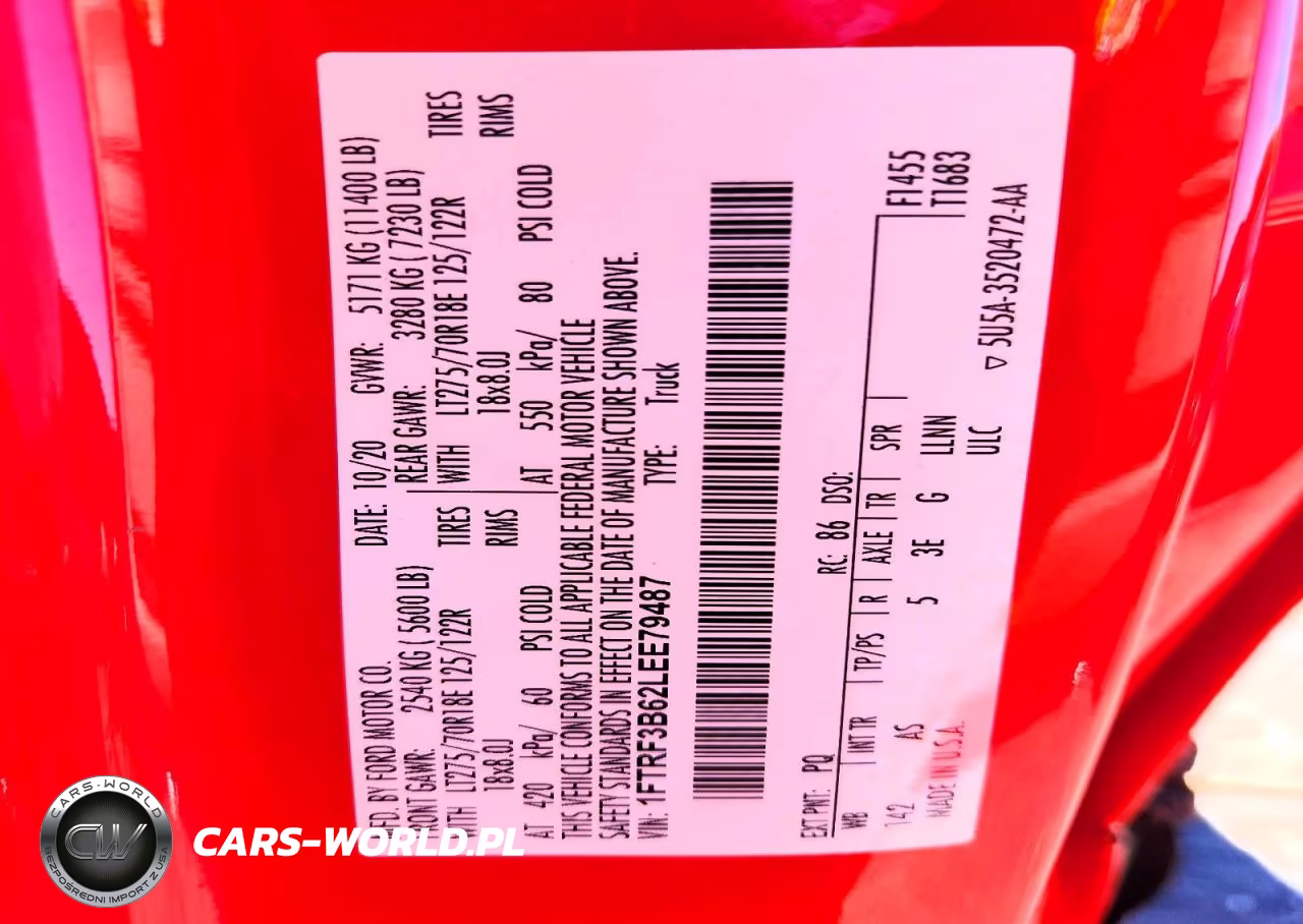 2020 Ford F350 Super Duty VIN:1FTRF3B62LEE79487 - 13