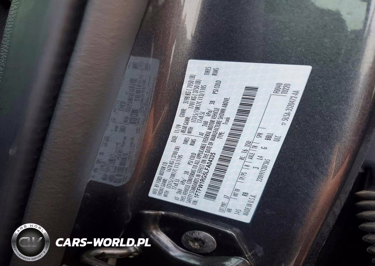 2020 Ford F150 Raptor VIN:1FTFW1RG5LFA04335 - 13