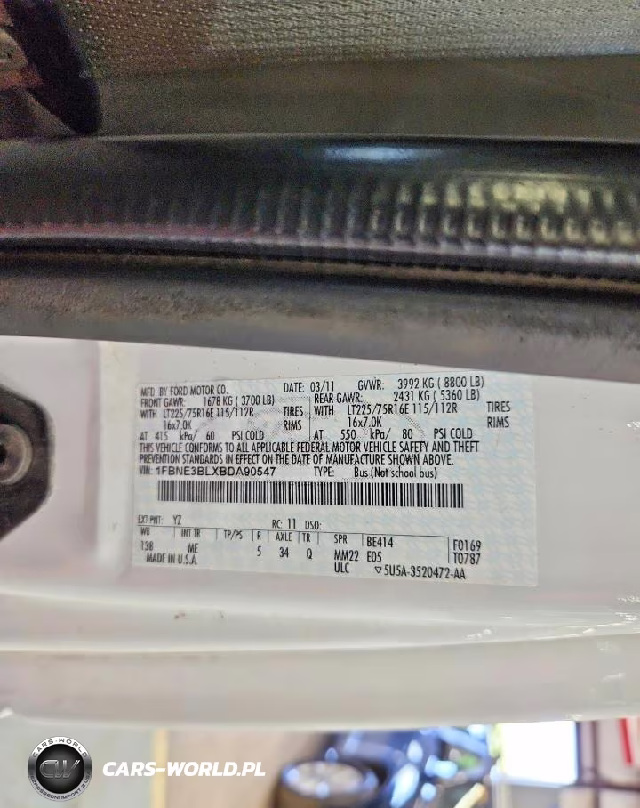 2011 Ford Econoline E350 Super Duty Wagon VIN:1FBNE3BLXBDA90547 - 13