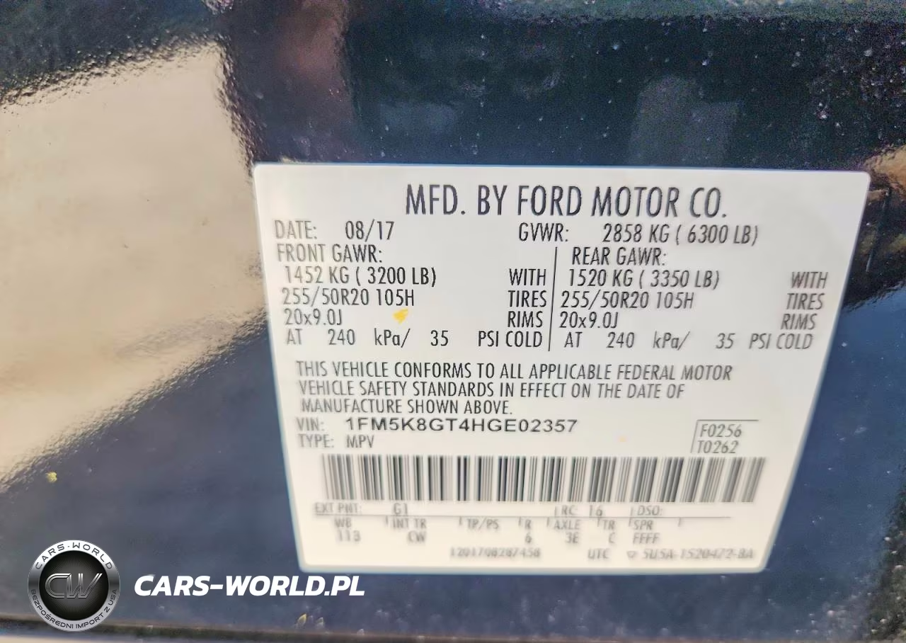 2017 Ford Explorer Sport VIN:1FM5K8GT4HGE02357 - 13