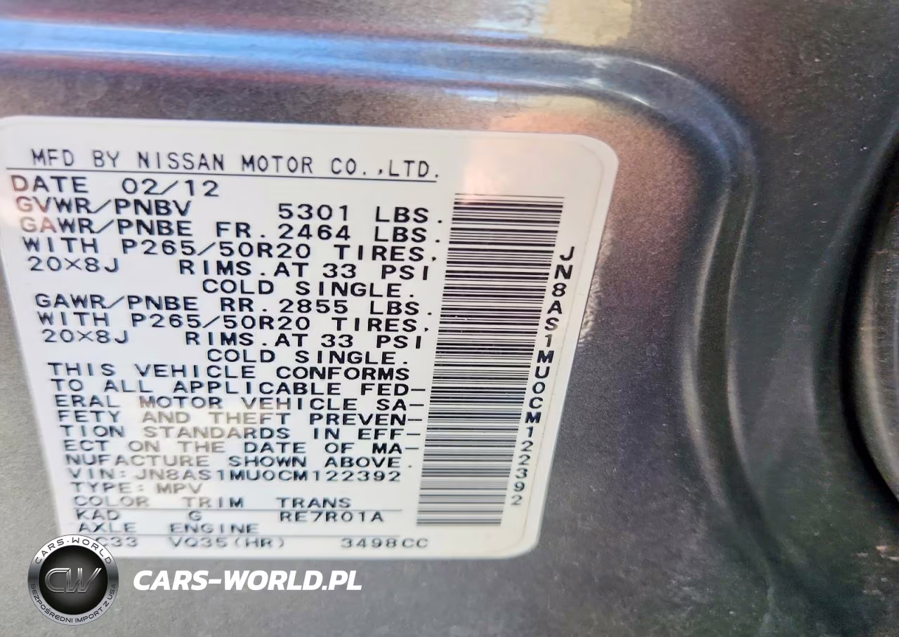 2012 Infiniti Fx35 Base VIN:JN8AS1MU0CM122392 - 14