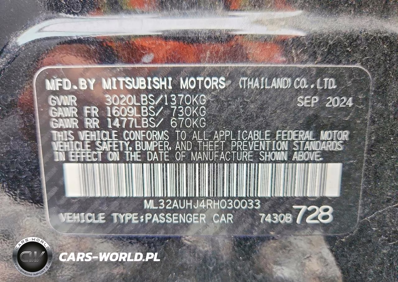 2024 Mitsubishi Mirage Es VIN:ML32AUHJ4RH030033 - 13
