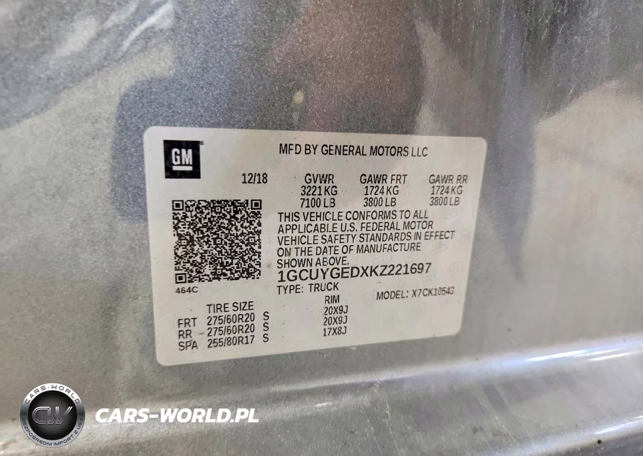 2019 Chevrolet Silverado K1500 Ltz VIN:1GCUYGEDXKZ221697 - 12