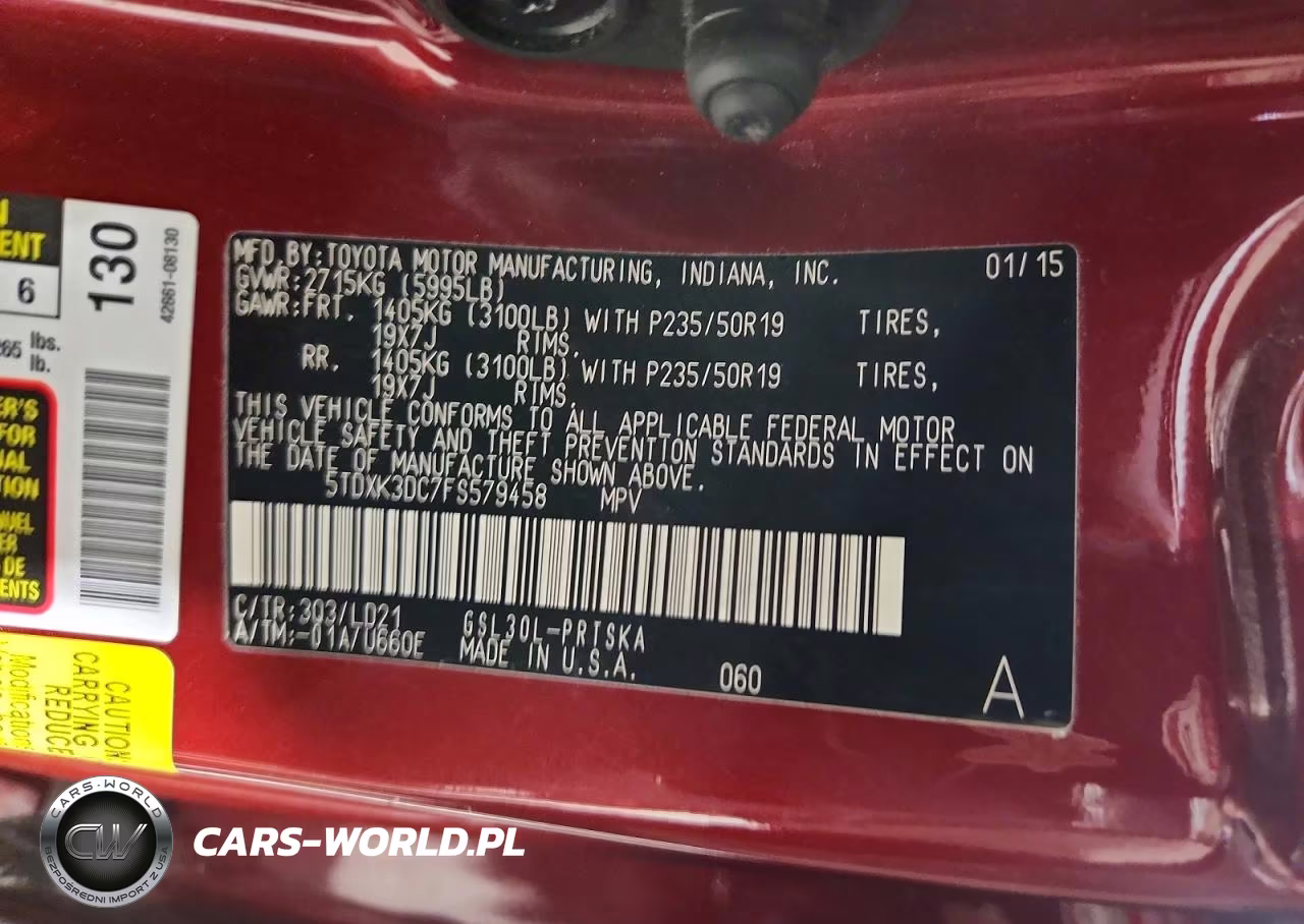 2015 Toyota Sienna Sport VIN:5TDXK3DC7FS579458 - 13