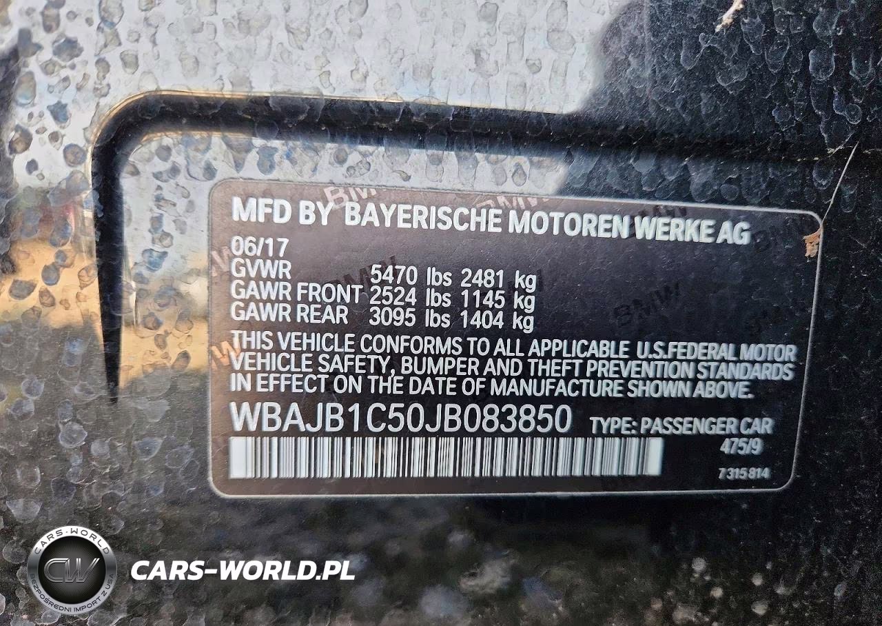 2018 BMW 530Xe VIN:WBAJB1C50JB083850 - 12