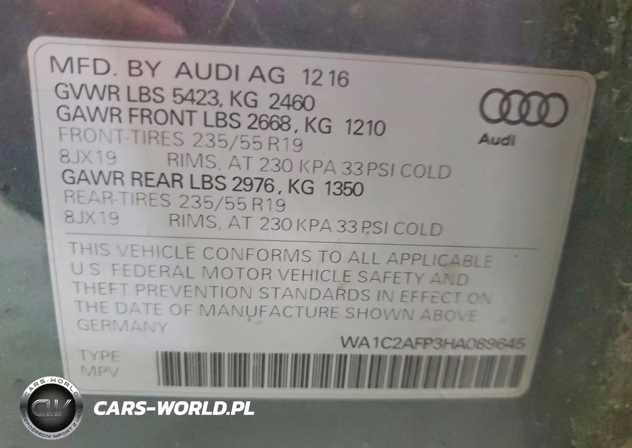 2017 Audi Q5 Premium VIN:WA1C2AFP3HA089645 - 13