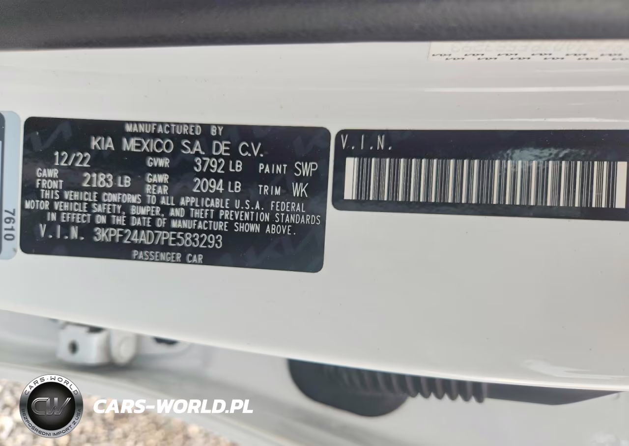 2023 Kia Forte Lxs VIN:3KPF24AD7PE583293 - 12