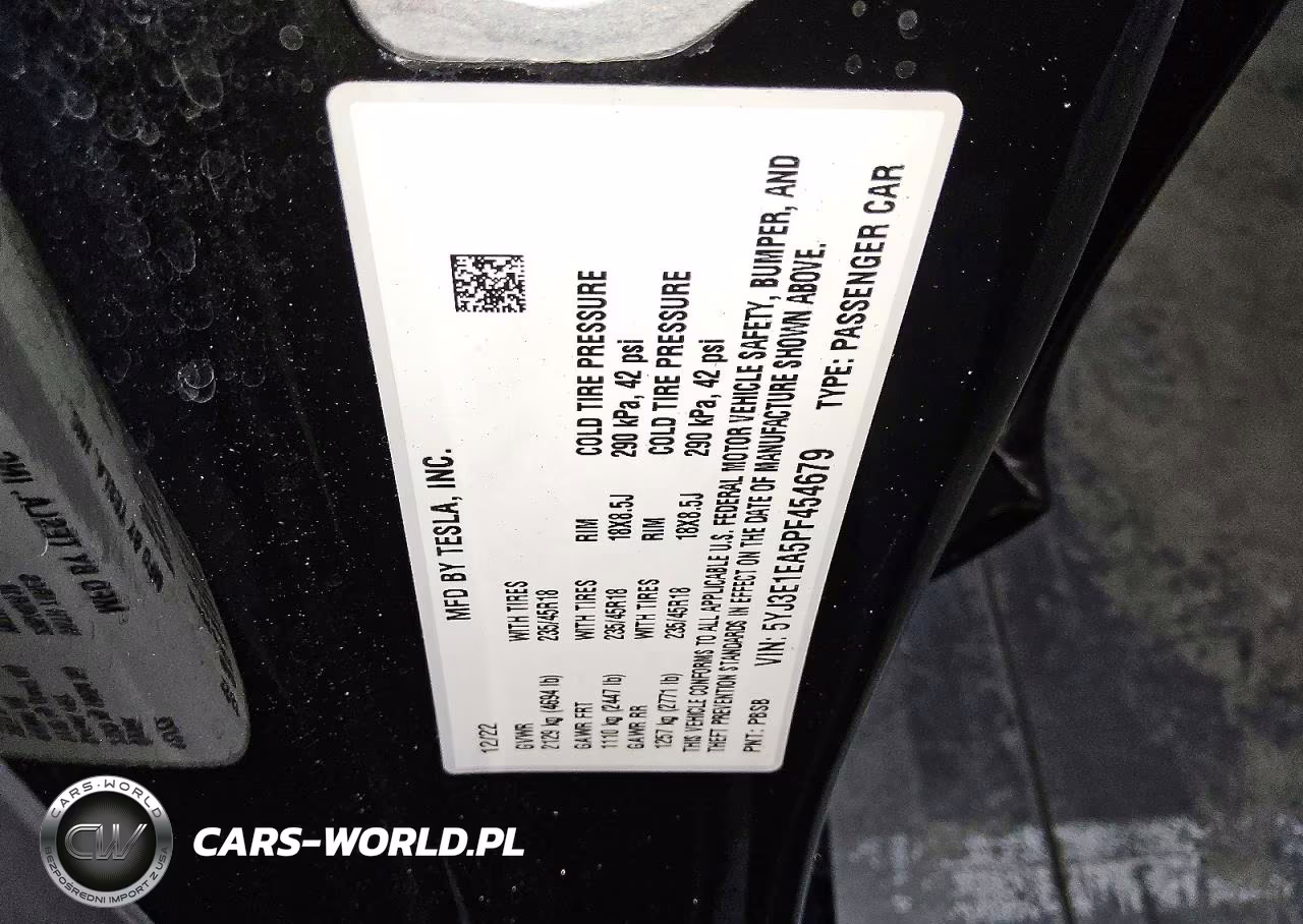 2023 Tesla Model 3 VIN:5YJ3E1EA5PF454679 - 12