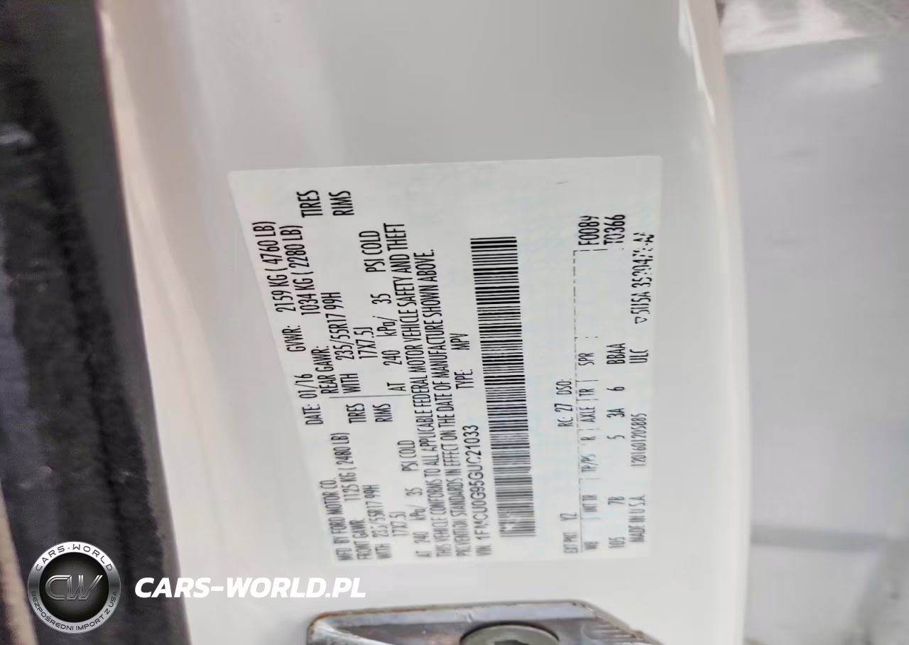 2016 Ford Escape Se VIN:1FMCU0G95GUC21033 - 13