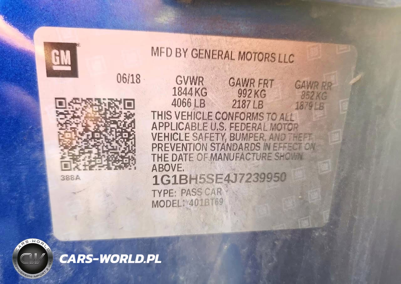 2018 Chevrolet Cruze Lt VIN:1G1BH5SE4J7239950 - 12