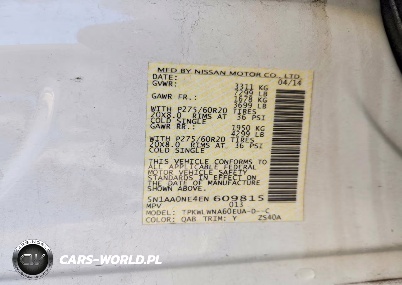 2014 Nissan Armada Platinum VIN:5N1AA0NE4EN609815 - 12