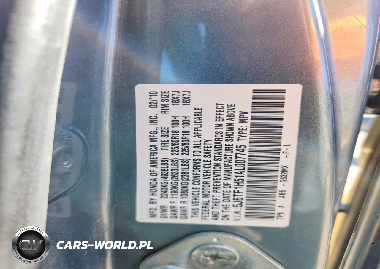 2010 Honda Accord Crosstour Exl VIN:5J6TF1H51AL007745 - 12